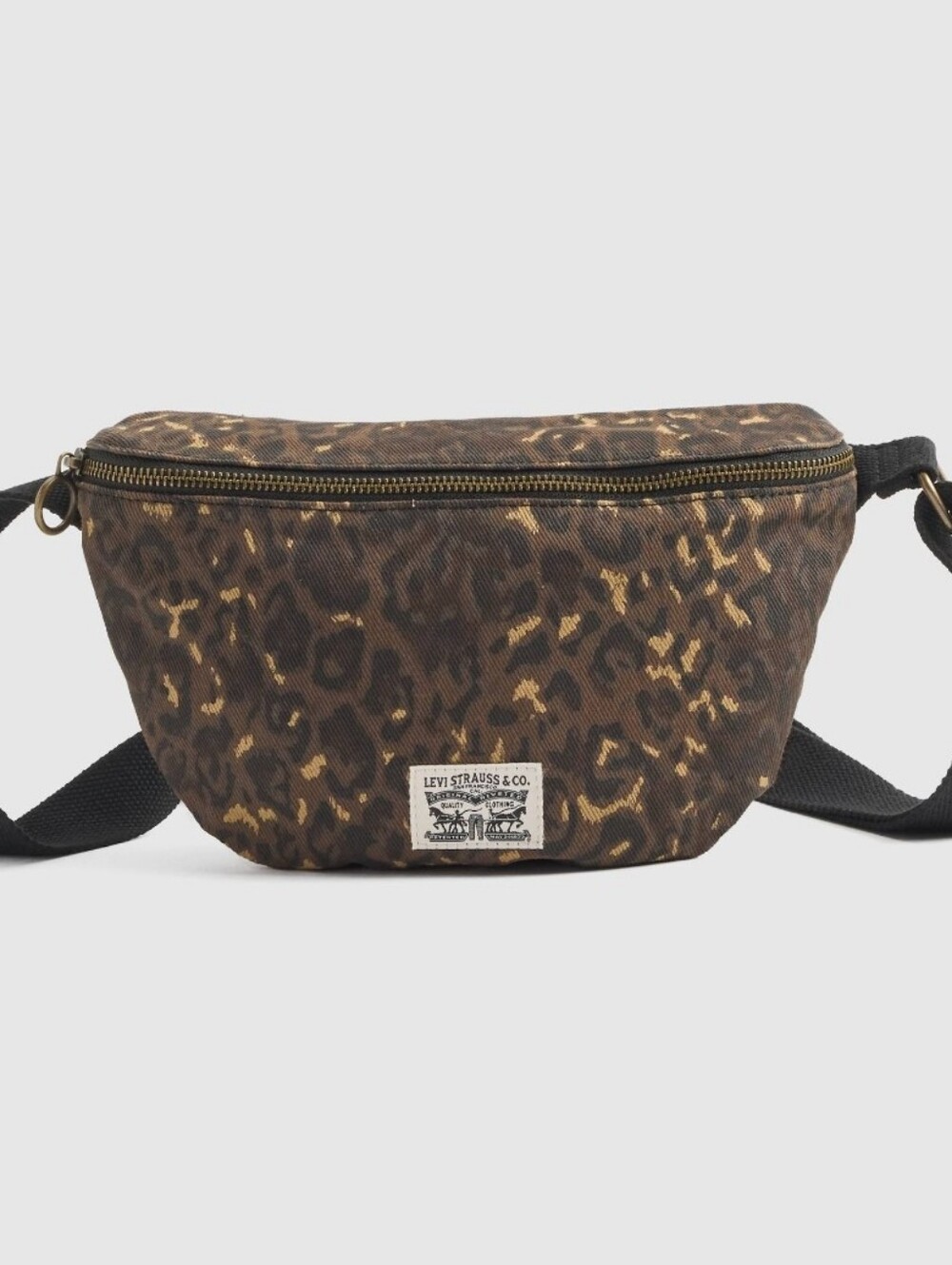 Levi's Devon Leopard Print Crossbody Sling Bag Brown & Black